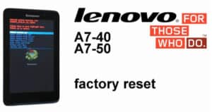 How To Factory Reset Lenovo Tablets (Powered Away)